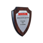 Wooden Plaque With Stainless Steel Plate Shield