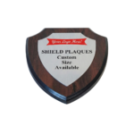 Wooden Plaque With Stainless Steel Plate Shield