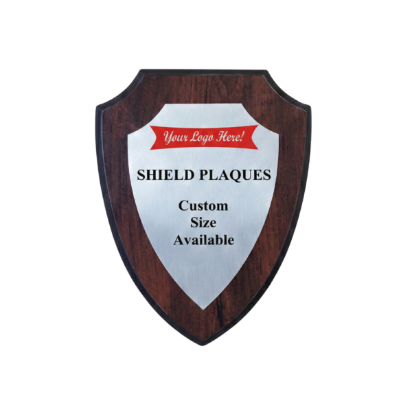 Wooden Plaque With Stainless Steel Plate Shield