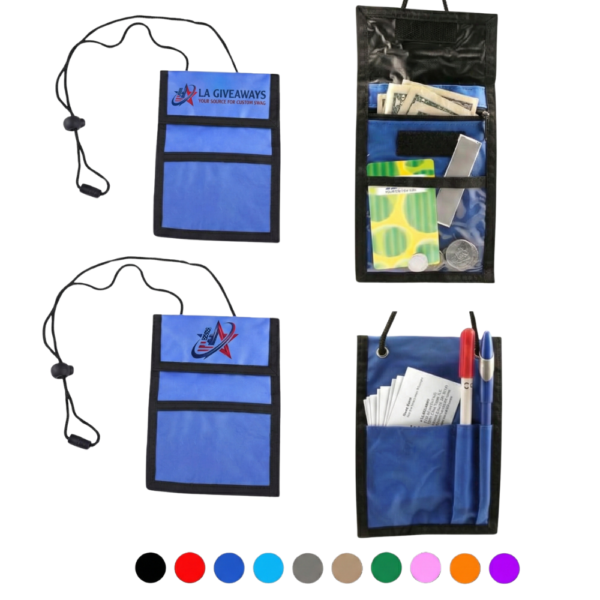Multi-Functional Lanyard Badge Holder With Storage Pockets