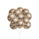 22 Inch Round Aluminum Foil Balloon Metallic Gold Balloons