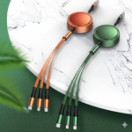 Premium Eco-Friendly Metal 3 in 1 Fast Charging Retractable - Image 4