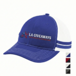 Port Authority Two-Stripe Snapback Trucker Embroidered Cap - Image 3