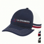 Port Authority Two-Stripe Snapback Trucker Embroidered Cap