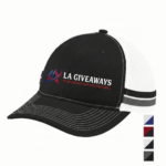 Port Authority Two-Stripe Snapback Trucker Embroidered Cap - Image 4