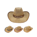 Curved Straw Cowboy Visor Hat