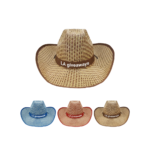 Curved Straw Cowboy Visor Hat