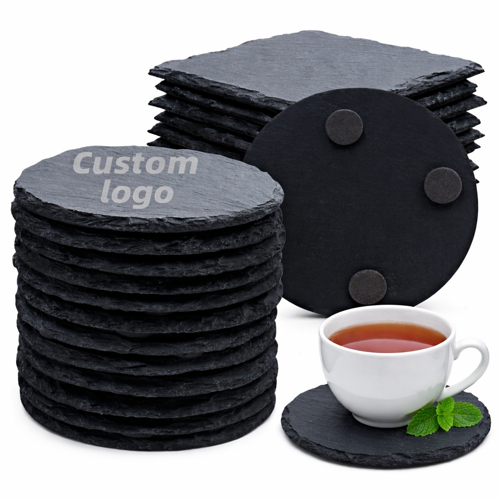 CR-cstr-Esh-01 Premium Stone Coaster for Cup and Glass Protection Custom - Image 1