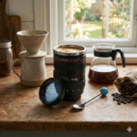 Camera Lens Style Insulated Coffee Mug for Photographers Pro