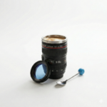 Camera Lens Style Insulated Coffee Mug for Photographers Pro