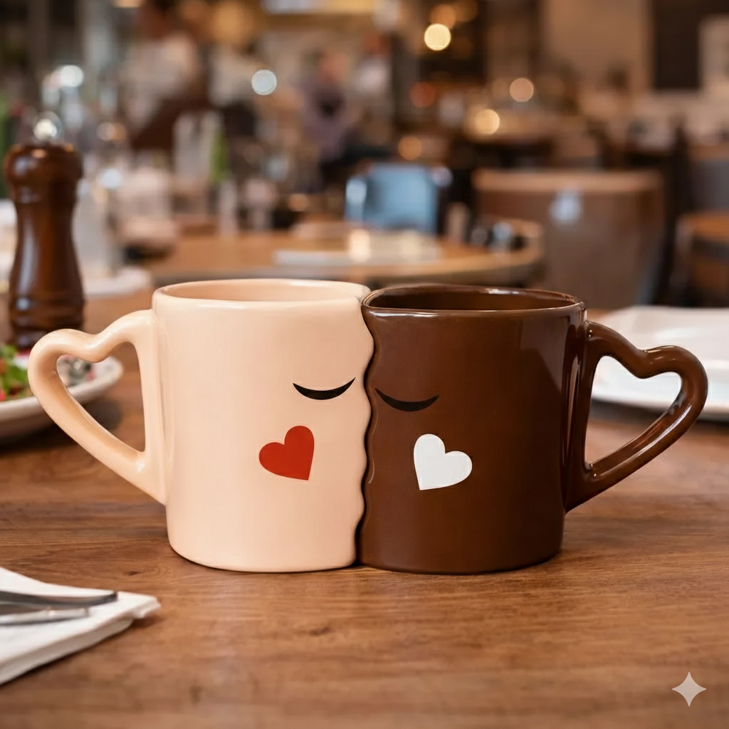 DW-mug-Esha-05 Custom Love design Ceramic Mugs pink & purple Asymmetrical - Image 1