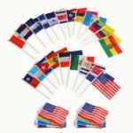 Double Sided Printed Promotional Small Mini Hand Flag With P - Image 2