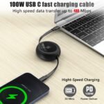 2025 100W Retractable USB-C Fast charging cable - Image 2