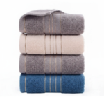 Luxury Cotton Bath Towels with Embroidered Logo Woven