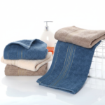 Luxury Cotton Bath Towels with Embroidered Logo Woven - Image 2