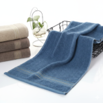 Luxury Cotton Bath Towels with Embroidered Logo Woven - Image 4
