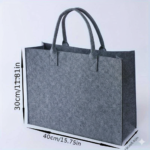 Custom Handbag Felt Shopping Tote Bag - Image 3