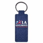 Leather Keychain Pendant With Metal Ring - Image 2