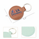 Leather Round Shaped Keychain - Image 6