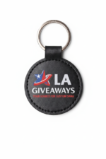 Leather Round Shaped Keychain - Image 2