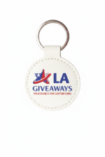 Leather Round Shaped Keychain - Image 3