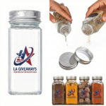 4oz Square Glass Spice Jar-Leakproof & Airtight