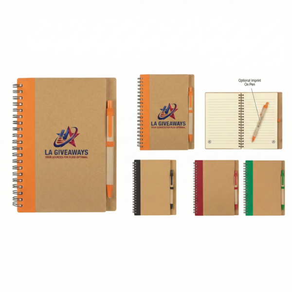 Eco-Inspired Spiral Notebook & Pen