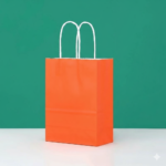 Printed Logo Kraft Paper Food Packaging Takeaway Gifts Bags - Image 3