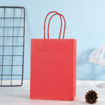 Printed Logo Kraft Paper Food Packaging Takeaway Gifts Bags - Image 4