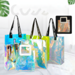 High Quality PVC Transparent Shoulder Bag Laser Handbag Tote - Image 4