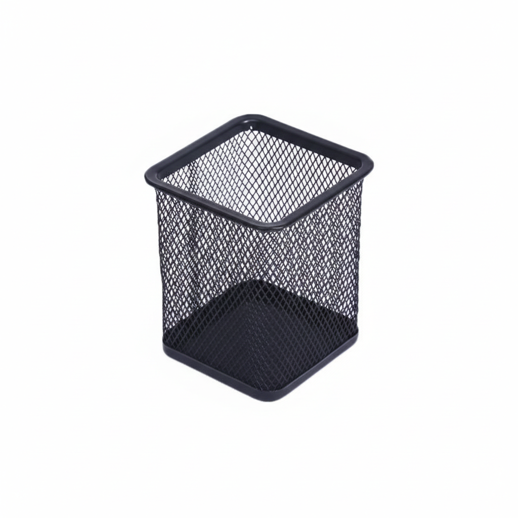 SOS-PH -UZA-01 q Metal Mesh Square Pen Holder Desk Organizers - Image 1