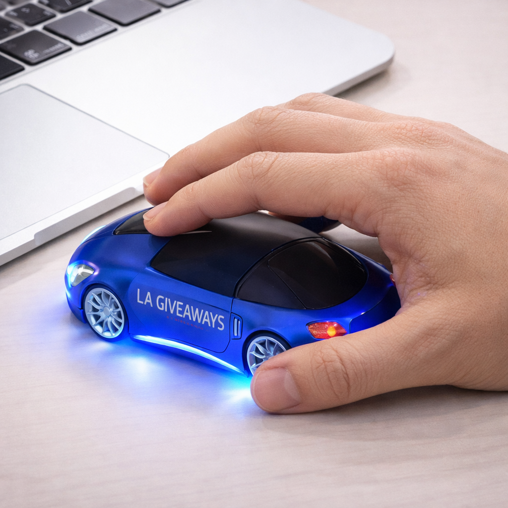 TC-mous-Esh-01 Mini LED 3D Gaming Custom logo Mouse Wireless Car Shaped - Image 1