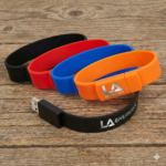 Silicone USB Wristband Flash Drive with Custom Logo Print