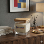 Custom Mini Candle with Bamboo Lid