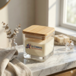 Custom Mini Candle with Bamboo Lid