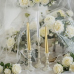9" Gold Taper Candles Set of 4