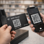 Custom NFC PVC Card With Unique QR Code for Wifi, shops