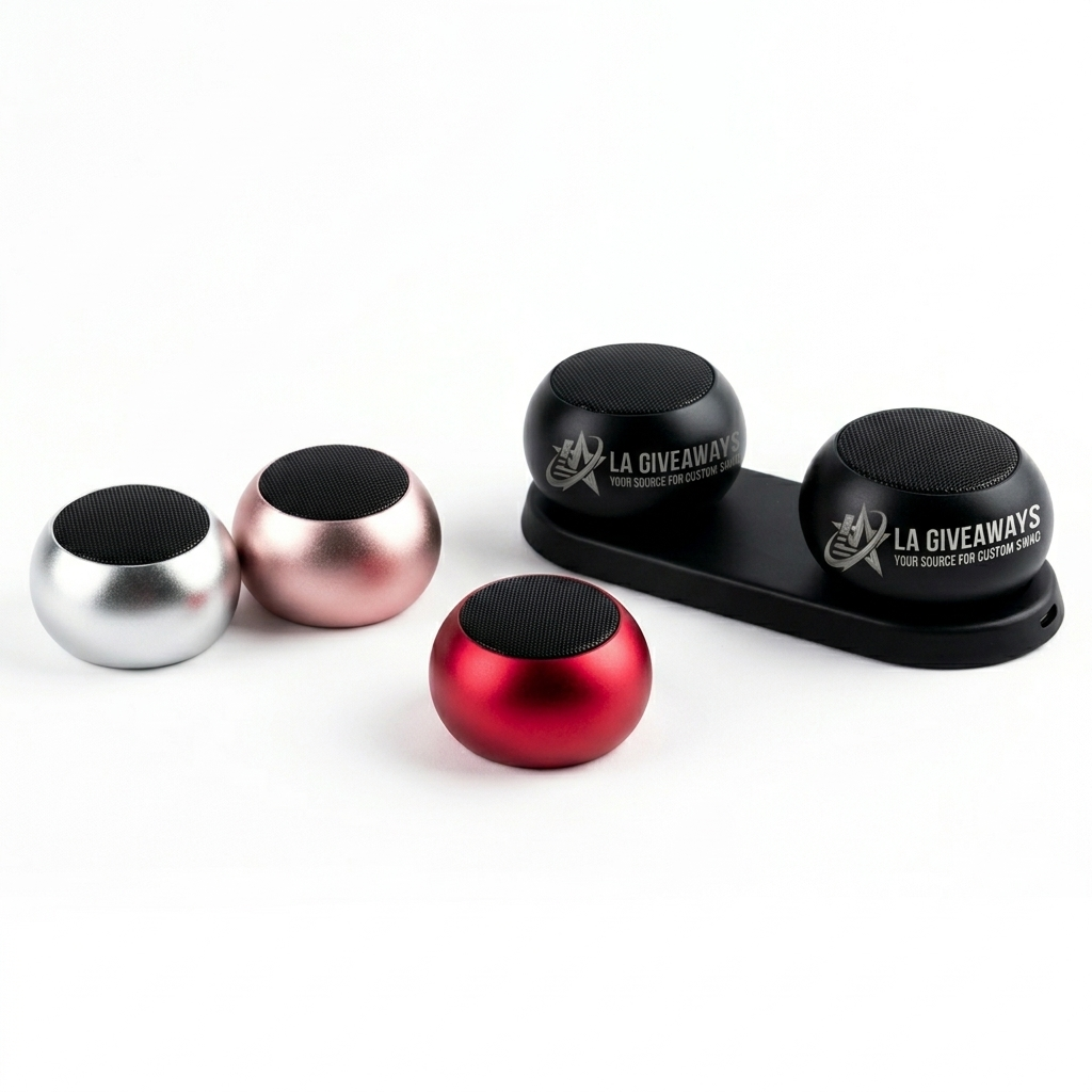 CE-SP-UZA-04 1 Electroplating Metal Wireless Round Mini Bluetooth Speaker - Image 1