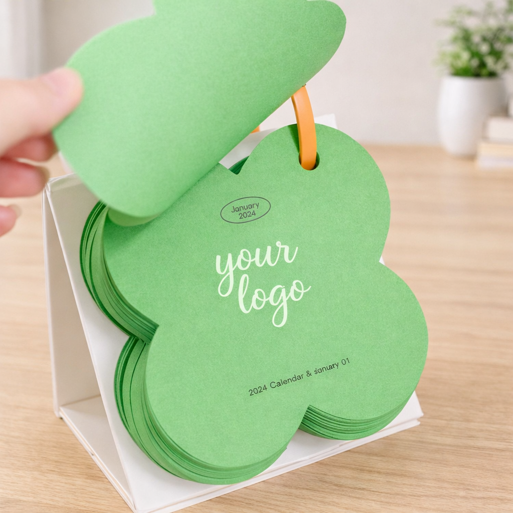 DE-Cldr-Esh-03 (1) Hardcover Cute Flower Mini Small Size Calendars Desktop - Image 1