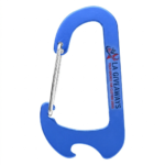 Custom Logo Hook D Shaped Keychain Carabiner Bottle opener