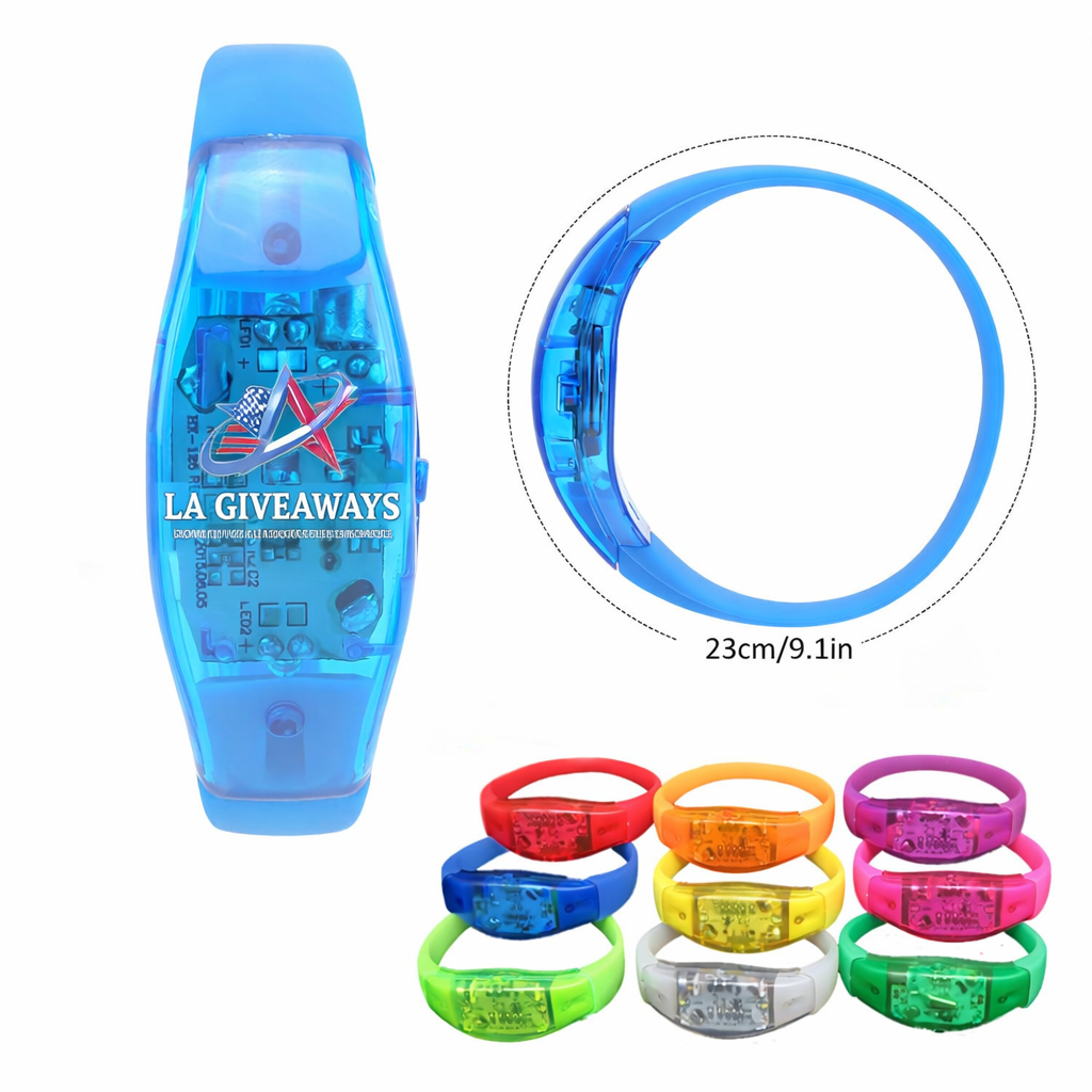 GC-PW-UZA-01 1 Custom Voice and Sound Activated Led Light up Bracelet - Image 1