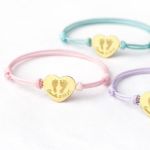 Pure Rope Bracelet Custom Text Stainless Steel Round Pendant - Image 3