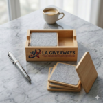 Bamboo & Recycled Flat Coaster Set