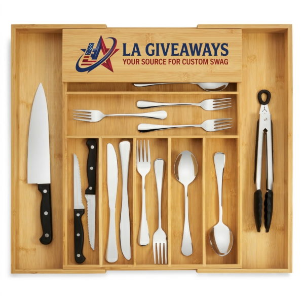 Expandable Bamboo Cutlery & Utensil Drawer Organizer