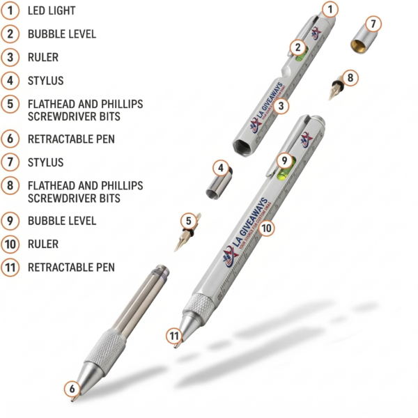 Multitool Pen Set - 2-Pack Everyday Carry Tactical Tool