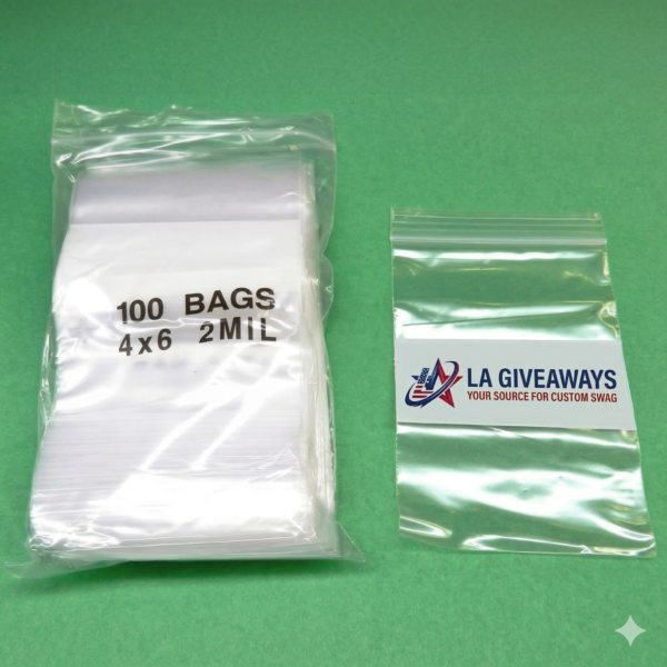 4" x 6" Clear Resealable Zipper Storage Bags