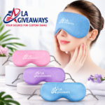 Sleep Eye Mask with Adjustable Ear Loops, Two-Sided Fabric