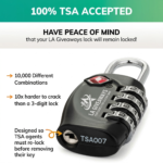 4-Digit Travel Luggage Locks (2 Pack)