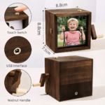 Black Walnut Handicrafts Album Mini Wooden Flip Book Custom