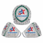 Custom Champion Alloy Ring with Crystal Stones